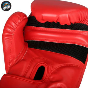 Guantes de Boxeo Profesionales de Cuero con Logotipo Personalizado de Buena Calidad, con Absorción de Humedad, Cierre de Gancho y Bucle Unisex, Talla Grande, Transpirables - Product Image 3