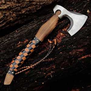 Hot Selling THEWIZ CRAFTS High Carbon Steel Hatchet Premium Industrial Grade Tomahawks Outdoor Wood <b>Handle</b> 3-Year Warranty Fine - Product Image 4