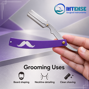 Barber <b>Straight</b> Razor Professional Folding Shavette Razor for Hair Cutting Beard Shaving Grooming - Product Image 3