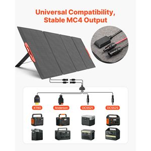 Pannello Solare Monocristallino Pieghevole da 300W, Alta Efficienza 23%, Caricatore Solare Portatile con Uscita DC 10 in 1 e Uscita MC4 - Product Image 3