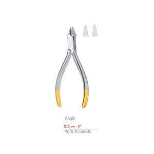 Pinzas Dentales Manuales Anguladas con Insertos TC, Pinzas de Alta Calidad Reutilizables con Mango Curvo Chapado en Oro, Ortodoncia de Dentavex - Product Image 3