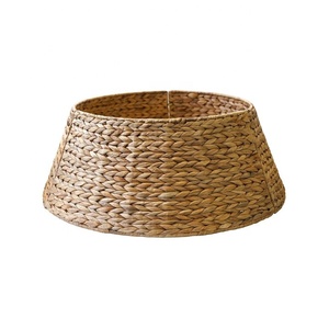 Cesta Decorativa para Árbol de Navidad Estilo Vintage, Tejida a Mano con Jacinto de Agua, Falda para Árbol de Navidad, Cesta Decorativa de Pasto Marino - Product Image 1