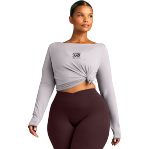 Womens Soft <b>Slash</b> Neck Long Sleeve <b>Top</b> Relaxed Fit Stretch Casual Shirt Lightweight Comfortable Breathable Everyday Fashion - Product Image 1