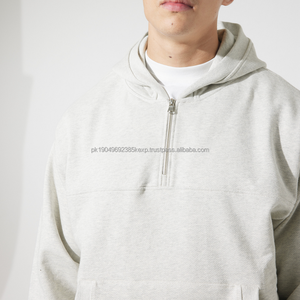 Personalizado de los hombres de invierno de gran tamaño sudaderas con cremallera transpirable de secado rápido de peso pesado Drop Shoulder Streetwear Poliéster Algodón Privado - Product Image 6