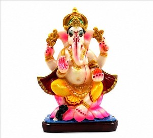 Handmade White Marble Ganesha <b>Statue</b> Hindu God Figurine <b>Religious</b> Sculpture for Home Office Worship - Product Image 6