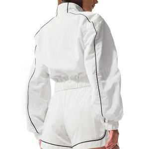 ชุดเสื้อกันลม 2 ชิ้นสำหรับผู้หญิง ไนลอน โพลีเอสเตอร์ไฟเบอร์ น้ำหนักเบา กันลม คอตั้ง ซิป สำหรับใส่ลำลองทุกวัน - Product Image 5