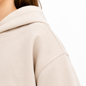 Sudadera con Capucha Beige para Niñas, Sudadera Informal con Capucha para Niños, Sudadera de Forro Polar de Manga Larga, Sudadera de Color Sólido, Ropa de Moda Infantil - Product Image 4