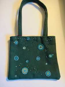 Bolsa de Lona Blanca de Lujo con Bordado de Botones en Forma de Corazón, Bolso de Mano, Bolsa de Compras Reutilizable, Bolsa de Hombro para Mujer, para Uso Diario Informal - Product Image 2