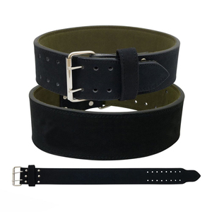 เข็มขัดพยุงหลังสำหรับออกกำลังกาย ทำจากหนังวัวแท้ พร้อมหัวเข็มขัดโลหะแบบคันโยกและแบบง่าม  รับน้ำหนักได้ดี ทนทาน แข็งแรง และสวมใส่สบาย เหมาะสำหรับยกน้ำหนัก  พร้อมโลโก้แบบกำหนดเองได้ - Product Image 5