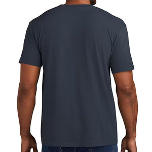 Camiseta de Manga Corta para Hombre, Color Azul Marino, Cuello Redondo, con Bolsillo, Corte Regular, Informal, de Algodón Jersey, con Diseño Estampado en la Parte Delantera - Product Image 3