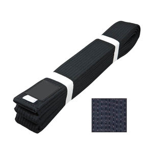 Ceintures BJJ à faible MOQ, ceintures noires de karaté et taekwondo, équipement sportif, couleur personnalisée, 100 % coton, logo personnalisé, extensible, durable, respirant - Product Image 1