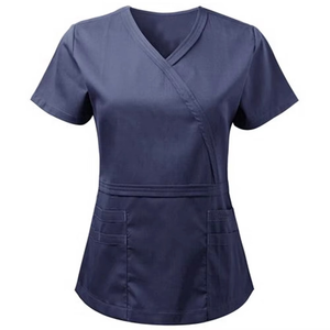 Wholesale Elastic Uniform Top Jogger Pants Set Short Sleeve Hospital Staff Women Doctor Nurse Signature <b>Scrub</b> <b>Scrubs</b> - Product Image 5