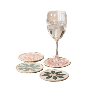 Stylish Embroidered Seed <b>Beads</b> <b>Coaster</b> For Luxury Homes Decorative Handmade Seed <b>Beads</b> <b>Coaster</b> For Tea Cup Setting - Product Image 5