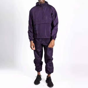 New Arrival Casual Solid Quick-Drying Windbreaker Jacket Sun Protection Unisex Windbreaker Set Lightweight Tracksuits - Product Image 5