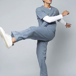 Unisex Woven Scrubs Uniforms Nurse & Beauty Spa Medical <b>Sets</b> Work Wear Hospital Pet Shop Scrub Suits for Women Men <b>Doctor</b> Style - Product Image 5