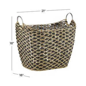 Panier de rangement décoratif et fonctionnel en jonc de mer fait main, vente en gros, écologique, fabriqué au Vietnam - Product Image 2