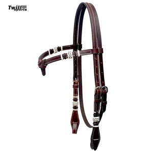 Gran oferta 2025, banda para cejas de cuero occidental impermeable duradera personalizada, brida, estilo sillín inglés, puestos para cabeza, fábrica al por mayor - Product Image 1