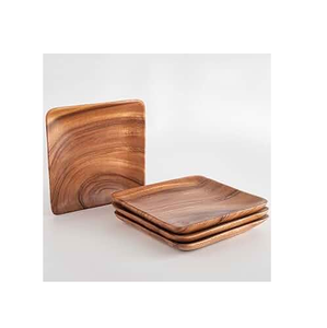 Assiette à dîner 100% bois, prix imbattable, dernières assiettes en bois de hêtre naturel vendues directement par l'usine, gravure personnalisable, taille adaptable - Product Image 1