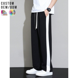 Pantalones Casuales de Algodón para Hombre, Cintura Elástica, Corte Relajado, Transpirables, Ligeros, para Uso Diario, Logotipo Personalizado, Soporte OEM ODM para Marca - Product Image 1