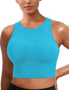 Soutien-gorge de sport respirant pour femme à maintien élevé, personnalisable par sublimation, avec coussinets amovibles et logo frontal, idéal pour la gym et les activités physiques - Product Image 1