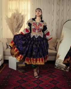 Afghan Kuchi Dress Women Afghan Kuchi Velvet Dress Pashtun Culture Latest 2026 Vintage Handmade Tribal Traditional Embroidered - Product Image 4