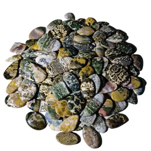 Piedra de Jaspe Oceánico Natural Lisa de Alta Calidad, Cristal en Formas Mixtas, Cabujón, Gema Suelta de 20-45mm, 8-12g, Gemas Khushi - Product Image 6