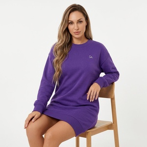 Women's Long Sleeve Sweatshirt <b>Dress</b> Custom Print Oversized Cotton Fleece Urban Streetwear Wholesale Manufacturer - Product Image 5