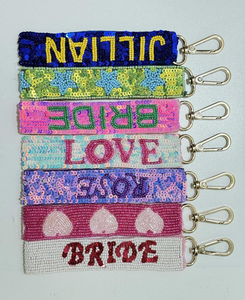 Orion Handicraft Wholesale Eco-Friendly Stainless Steel Fashion Embroidered Fruit-Inspired Keychain Cute Handmade Beaded Bag - Product Image 6