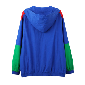 Chaqueta Cortavientos Impermeable OES Urban Flex con Media Cremallera, Ligera, con Bloques de Color, de Poliéster, para Exteriores, con Capucha y Bolsillos Ocultos con Cremallera - Product Image 4