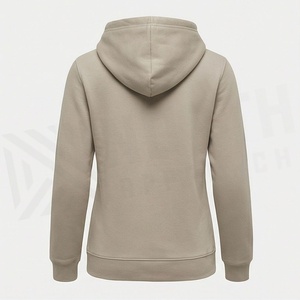 Sweat-shirt à capuche pour femme en molleton de coton pur doux, respirant, à manches longues, épais et chaud, décontracté, pour l'automne et l'hiver - Product Image 2