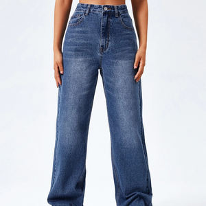 Nouveau style automne – Pantalon large taille haute pour femme, tissé, plissé devant – Polyvalent et élégant - Product Image 1