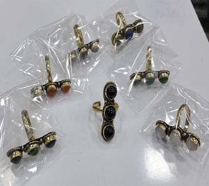 Anneaux en laiton avec perles de pierre GC-RG-343, taille réglable, pour filles, idéal pour offrir en Saint-Valentin, exportation mondiale depuis l'Inde. - Product Image 1