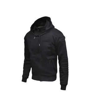 3-Layer Multi Functional Armored Motorcycle Hoodie mit branded Abrasion Resistant und Cut Proof Reinforced Lining material