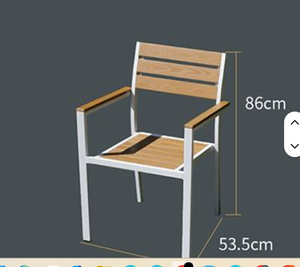 Modern Bespoke Bistro Furniture Set Solid Wood Top <b>Table</b> 4 Durable Eco-Friendly Chairs Aluminum/Teak Wood Frames for Outdoor - Product Image 3