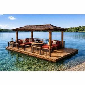 Plataforma Flotante Rectangular de Lujo para el Borde del Agua, Ideal para Resorts, Marinas, Lagos, Villas y Relajación al Aire Libre - Product Image 1