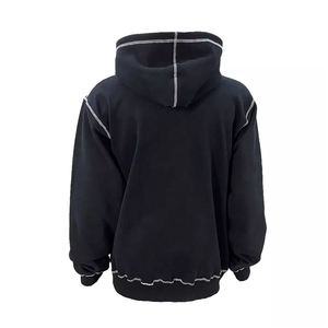 Sweat à capuche pour homme de haute qualité, grande taille, 100% coton, vêtements d'hiver, surpiqûres contrastées, pull-over, streetwear, mode, sweats à capuche pour homme - Product Image 2