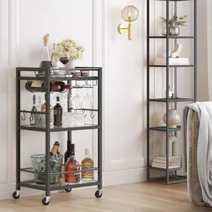 Modern Handmade Ceramic Luxury <b>Serving</b> Cart Premium Bar <b>Trolley</b> Furniture Plant Pattern Eco-Friendly Safe Zahid Exports - Product Image 4