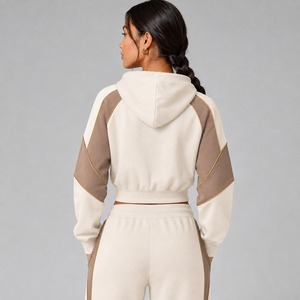 Manufacturing Customizable Color Logo All Seasons Easy Women <b>Crop</b> <b>Top</b> Hoodie Full Zip Cotton 100% Fleece Women <b>Crop</b> <b>Top</b> <b>Hoodies</b> - Product Image 6