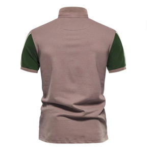 เสื้อโปโลชายสีดำขายดีที่สุด แบบเรียบ คอปกมีแถบ แขนเสื้อแบบมีลาย รับผลิตเสื้อโปโลขายส่ง เสื้อโปโลลำลอง บรรจุภัณฑ์แบบกำหนดเองได้ - Product Image 3