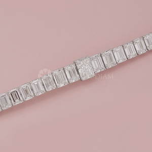 Elegante Collar de Diamantes Cultivados en Laboratorio con Corte Radiante para Mujer, Venta al por Mayor - Product Image 2