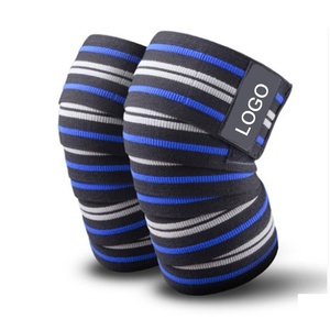 Heavy Duty Knee Wraps For Squats And Powerlifting Elastic Compression Knee Support Straps For <b>Weight</b> Training Bodybuilding - Product Image 1
