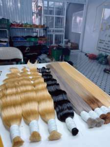 ผมแท้เวียดนามสีบลอนด์ 613 แบบคลื่นทะเล ยี่ห้อ CDYHAIR  แบบไม่มีตะเข็บ  นุ่ม  ปลายผมหนา - Product Image 3