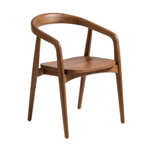 ARTERRA - Juego de Muebles de Comedor de Lujo en Madera de Teca, Mesa de Teca con Respaldo Curvo, Sillas de Teca Modernas con Acabado Natural - Product Image 4