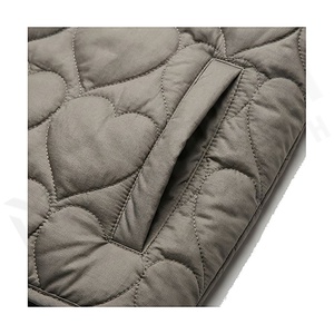 Hooded Quilted Waterproof <b>Bubble</b> Jacket Black Full Sleeve Winter Windproof Cotton Shell Knitted Fabric Polyester Filling Stand - Product Image 5