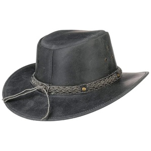 Chapeau Fedora en feutre de cuir classique personnalisé avec logo sur mesure, unisexe, pour adulte, pour l'extérieur - Product Image 4