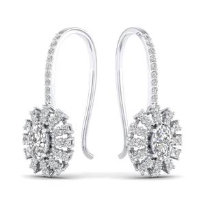 REYES Precio al por Mayor, Pendientes de Plata de Ley 925 con Moissanita, Exquisitos Pendientes de Oro Amarillo de 14K, Impresionante Joyería Fina para Bodas - Product Image 5