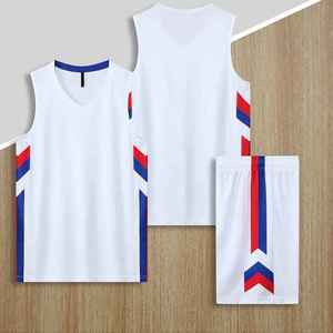 Ensemble d'uniformes de basket-ball sublimés personnalisés pour hommes, maillot d'équipe sans manches à séchage rapide et short - Product Image 5