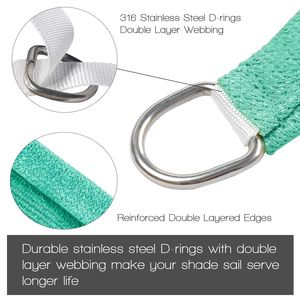 Tenda Parasole in HDPE Turchese 12 x 16 - Eleganti Vele e Reti Ombreggianti per Esterni - Product Image 3