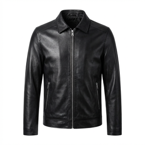 Chaquetas de Cuero Genuino de Última Moda, Cómodas y con Nuevo Diseño para Hombre, Chaqueta de Cuero Personalizada que Combina Calidez y Comodidad - Product Image 1