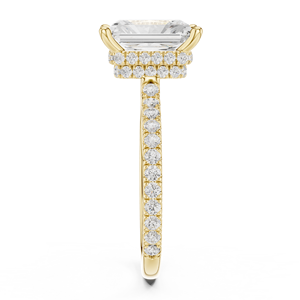 Bague de fiançailles classique en or 10k 14k 18k avec diamant radiant de 3 carats cultivé en laboratoire, rapport IGI, VVS EF, pour anniversaire, mariage - Product Image 4